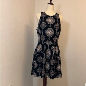 Mossimo Supply Co. Elegant Black Patterned‎ Dress